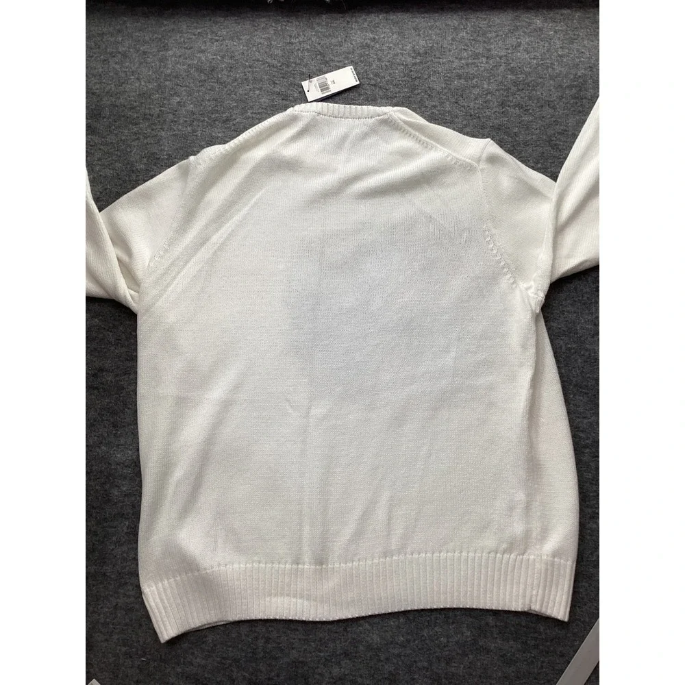 Polo Ralph Lauren Mens XXL White Beach Polo Bear Cotton Knit Sweater RL 85 New